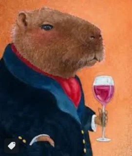 🍷 emoji Capybara Telegram sticker 13 of 15