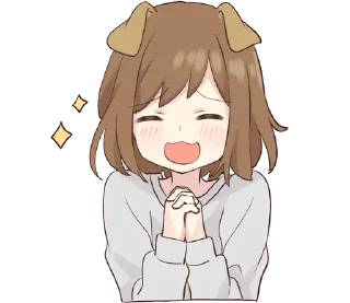 😊 emoji dog girl Telegram sticker 20 of 40