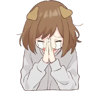 😭 emoji dog girl Telegram sticker 17 of 40