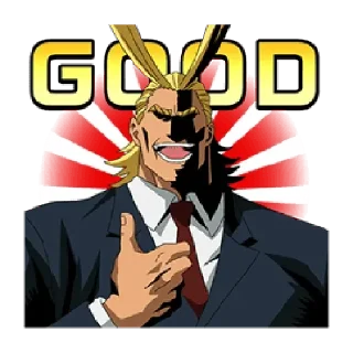 👍 emoji My hero academia Telegram sticker 15 of 30