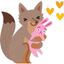 Sticker from Facebook Foxes