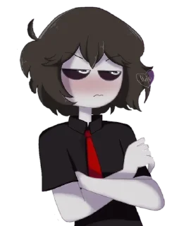 😒 emoji Chibi character @Babykins8 Telegram sticker 13 of 80