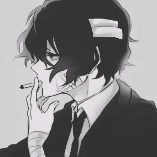 ➰ emoji Dazai Osamu Telegram sticker 6 of 57