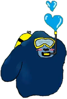 Sticker from IdroCavaScimmie (designed by Pinkalpaka)