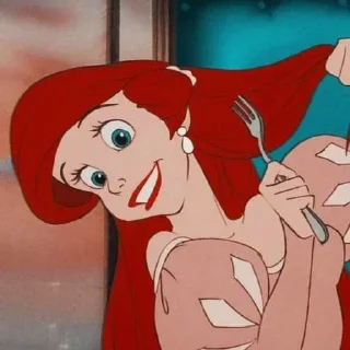 🧜‍♀ emoji ⇢ 𝘼𝙧𝙞𝙚𝙡 𝘿𝙞𝙨𝙣𝙚𝙮 | @AquaStickers 💎 Telegram sticker 6 of 80