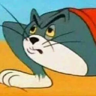 😑 emoji Tom and Jerry Reactions Telegram sticker 20 of 22