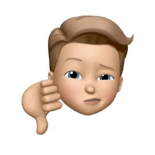 👎 emoji @chriptico memoji - pack Telegram sticker 23 of 45