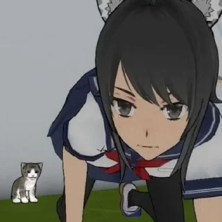 🐈‍⬛ emoji yandere simulator @stickermily Telegram sticker 21 of 50