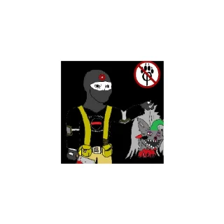 Sticker from Anti furry power