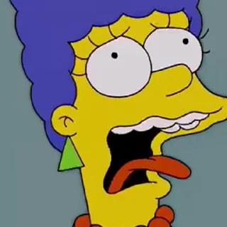 😱 emoji ‘The Simpsons | @iStickerLand, Telegram sticker 10 of 50