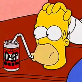 😐 emoji ‘The Simpsons | @iStickerLand, Telegram sticker 12 of 50