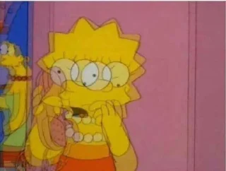 😨 emoji The Simpsons @stickee Telegram sticker 13 of 24