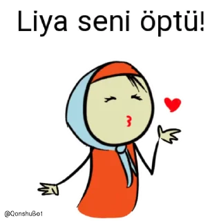 💋 emoji Liya @Qonshubot Telegram sticker 19 of 31