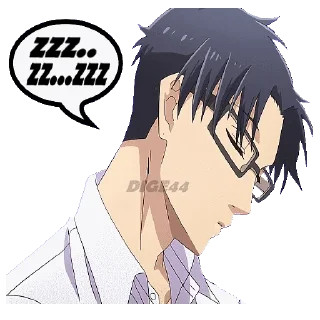 😴 emoji @STIKERFORALL 🏴󠁧󠁢󠁥󠁮󠁧󠁿HIROTAKA NIFUJI - LOVE IS HARD Telegram sticker 13 of 30