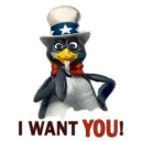 Sticker from Linux distributions