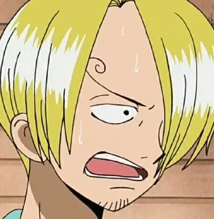 😓 emoji Le avventure di Sanji Telegram sticker 24 of 72