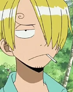 😑 emoji Le avventure di Sanji Telegram sticker 15 of 72