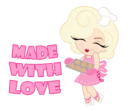 🍩 emoji Pink lady Telegram sticker 22 of 40