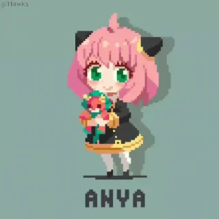 🙂 emoji 🥜 Anya Forger (@TodorokiShouto) Telegram sticker 21 of 41