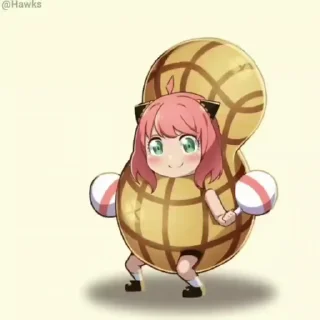 💃 emoji 🥜 Anya Forger (@TodorokiShouto) Telegram sticker 19 of 41