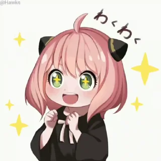 🤩 emoji 🥜 Anya Forger (@TodorokiShouto) Telegram sticker 6 of 41
