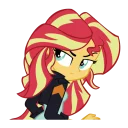 😑 emoji Sunset Shimmer Telegram sticker 19 of 46