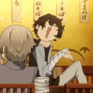 🥂 emoji Osamu Dazai By (@Miyukotto) Telegram sticker 11 of 70