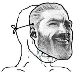 Sticker from Gigachad Wojak
