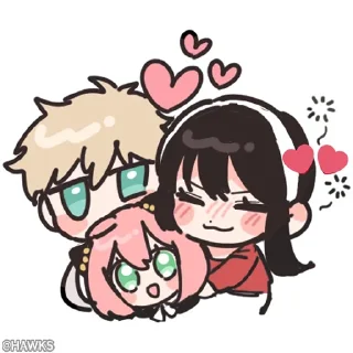 ❤️ emoji ❤️ Forger Family (@TodorokiShouto) Telegram sticker 1 of 112