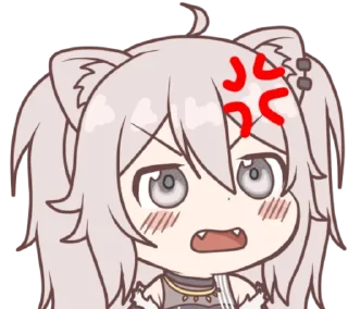 😡 emoji Shishiro Botan Telegram sticker 22 of 31