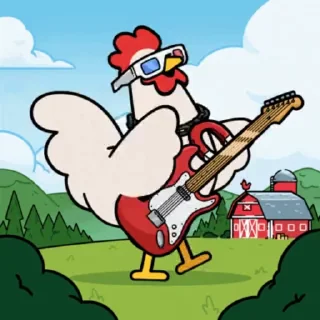 🎸 emoji Coq to the moon! @chikniloveu Telegram sticker 24 of 118