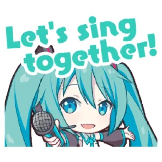 🎤 emoji Project Sekai Miku Telegram sticker 10 of 35