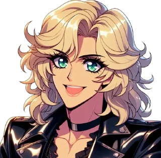 😀 emoji Dagim's 80's Glam Pack Telegram sticker 6 of 14
