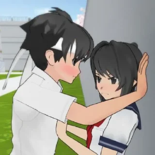 🫂 emoji yandere simulator @stickermily Telegram sticker 12 of 50