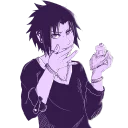 🙂 emoji Uchiha Sasuke Telegram sticker 21 of 91
