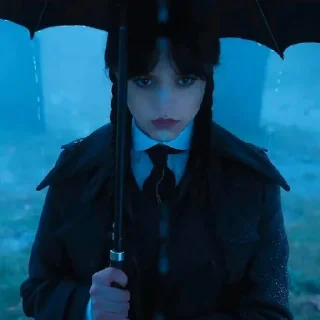 😑 emoji Wednesday Addams Telegram sticker 7 of 13