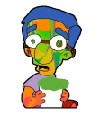 😦 emoji El viejo y el paint Telegram sticker 9 of 96