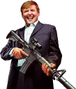 🔫 emoji Willem-Alexander Claus George Ferdinand, Koning der Nederlanden Telegram sticker 22 of 26