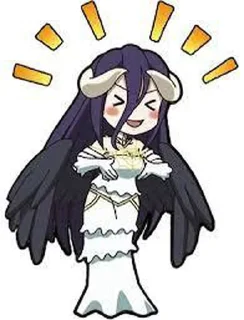 💙 emoji Albedo by @kyubi_le_renard_9 & @otakuisland1 Telegram sticker 2 of 40