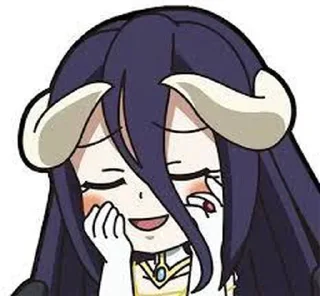 💙 emoji Albedo by @kyubi_le_renard_9 & @otakuisland1 Telegram sticker 9 of 40