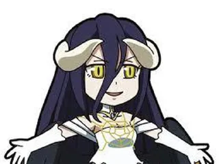 💙 emoji Albedo by @kyubi_le_renard_9 & @otakuisland1 Telegram sticker 11 of 40