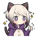 Sticker from siamese neko