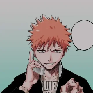 🍁 emoji Ichigo kurosaki @numen_sticker Telegram sticker 6 of 120