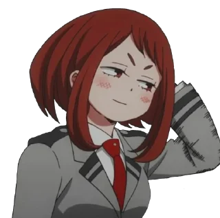 😏 emoji Ochaco Uraraka Telegram sticker 8 of 24