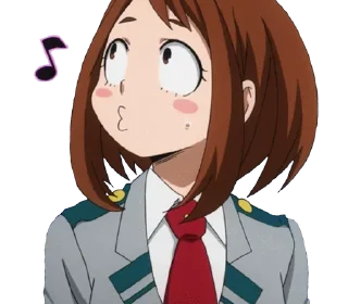🙄 emoji Ochaco Uraraka Telegram sticker 4 of 24
