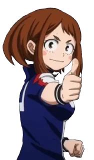 👍 emoji Ochaco Uraraka Telegram sticker 20 of 24