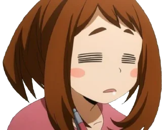 😑 emoji Ochaco Uraraka Telegram sticker 19 of 24