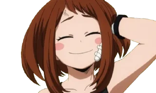 😅 emoji Ochaco Uraraka Telegram sticker 1 of 24