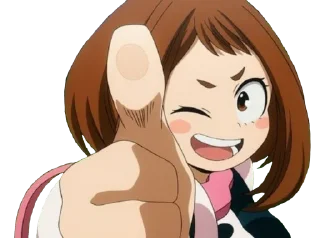 👍 emoji Ochaco Uraraka Telegram sticker 15 of 24