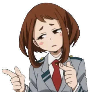 😫 emoji Ochaco Uraraka Telegram sticker 24 of 24